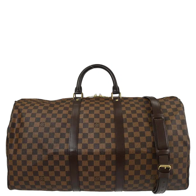Louis Vuitton Damier Keepall Bandouliere 55 Duffle Bag N41414 in Canvas from AMORE Vintage Tokyo