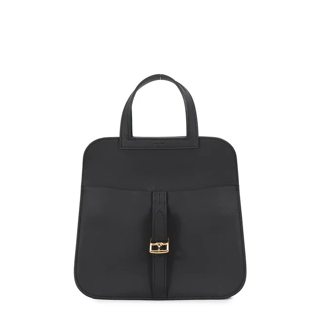 Hermès Halzan Black Swift Leather Size Mini in Black Swift leather from GALLERY RARE