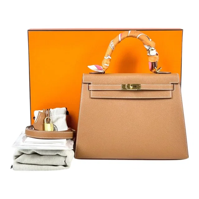Hermès Gold Kelly 25cm Bag Epsom with GHW in Gold Epsom leather from Luxury Promise
