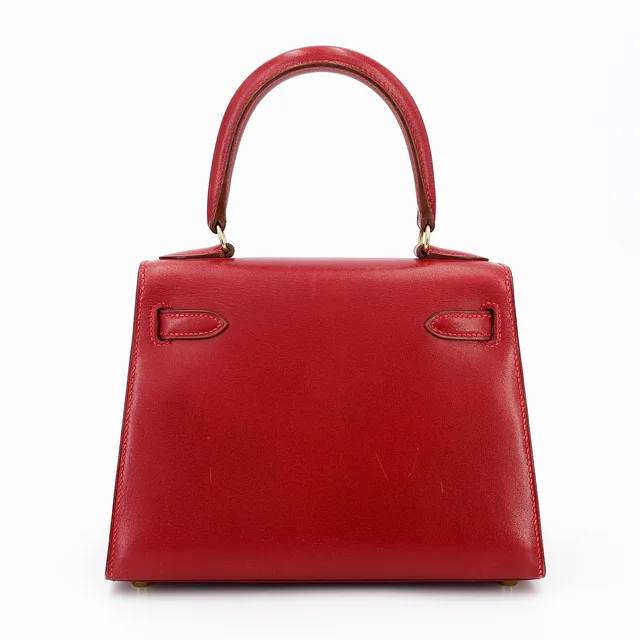 Hermès Vintage Mini Kelly 20 Rouge Vif (53) in Red Box leather from Ginza Xiaoma, photo 2 of 4