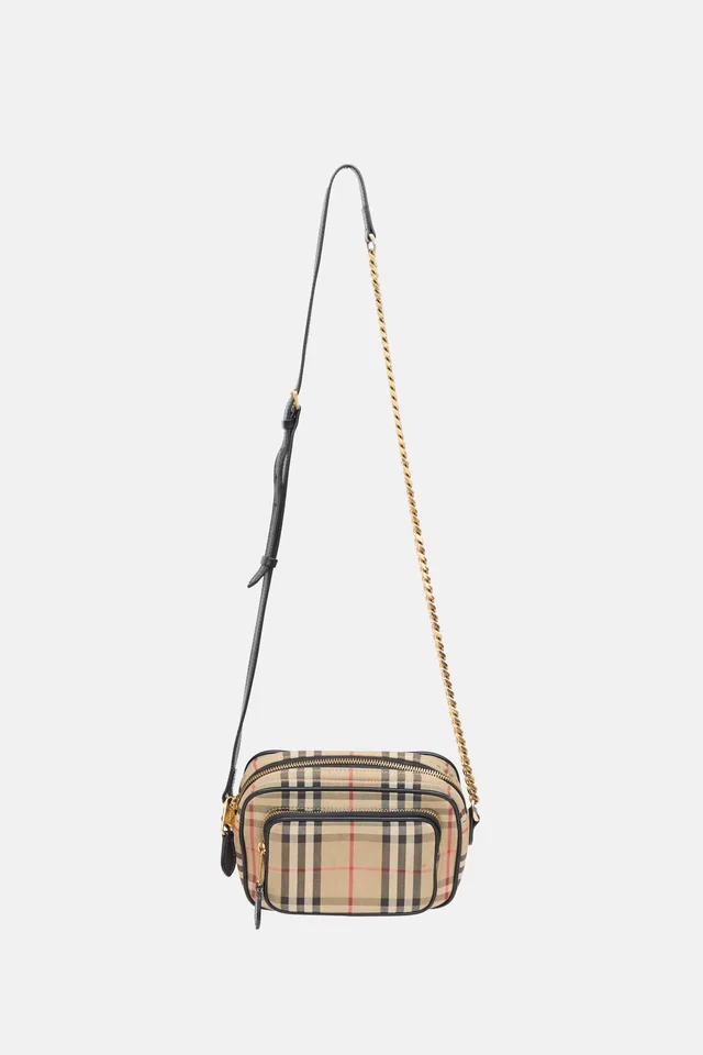 Burberry House Check Camera Bag in Coated canvas from VSP Consignment