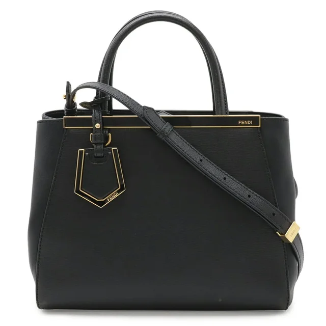Fendi Petite 2jours Handbag, Tote Bag, Shoulder Leather, Black, 8bh253 in black Leather from Poshmark