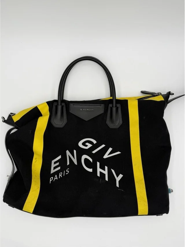 Givenchy Antigona Large Logo Shopping Tote Black Yellow in black from Poshmark