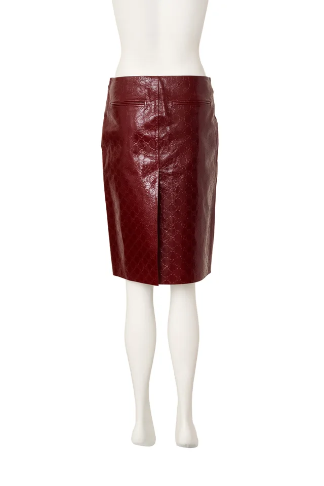 Gucci 2024 F/W Debossed Leather Skirt in Leather from Recess LA, photo 2 of 2