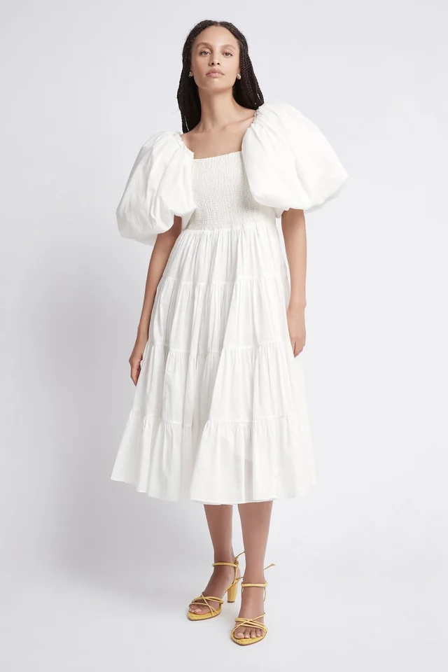 AJE Cherished Midi Dress in White from Aje, photo 1 of 1
