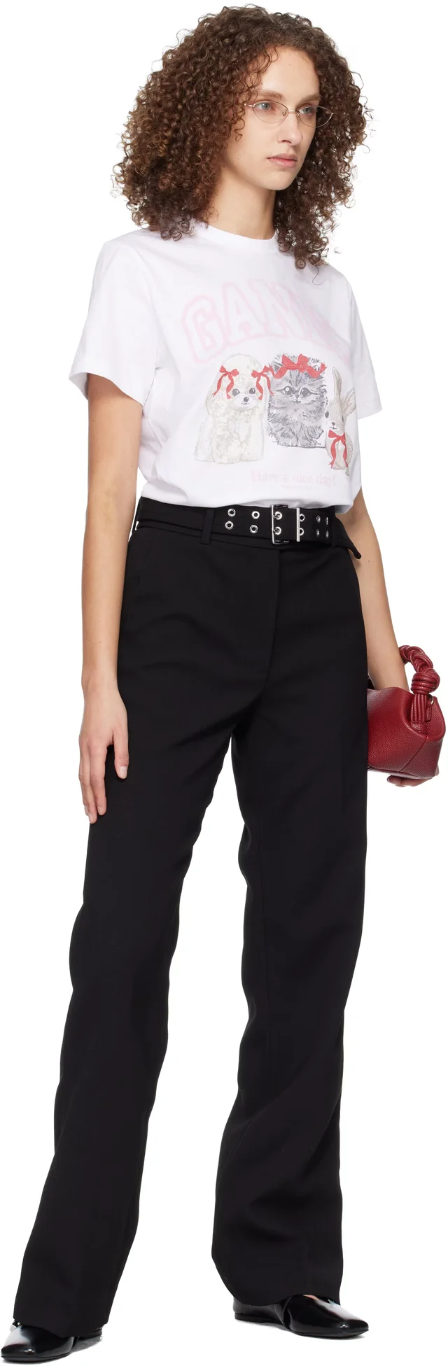 GANNI Black Sue Ballerina Flats, photo 10 of 10 from SSENSE