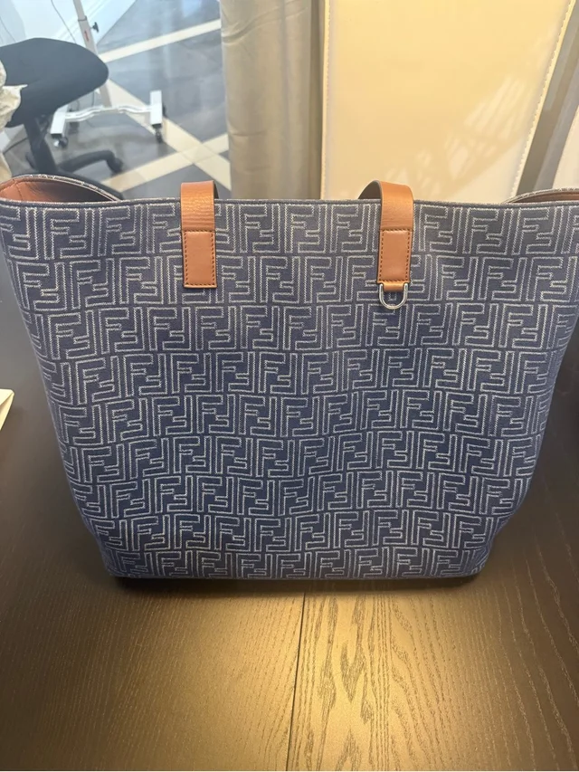 Fendi And Leather Bag. Limited Edition. in brown|neutral|blue Denim from Poshmark