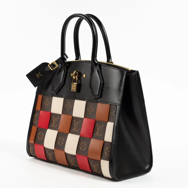 Louis Vuitton Damier Tressage City Steamer MM Bag in Woven leather from Labellov, photo 3 of 9