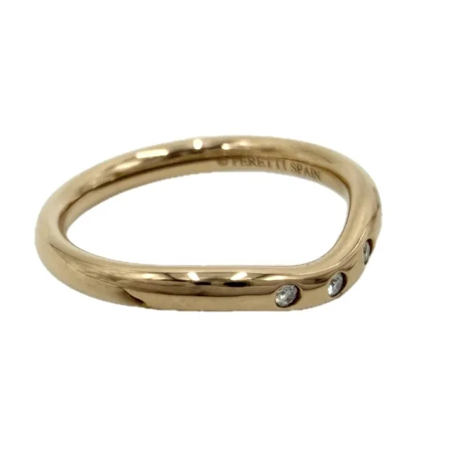 Tiffany & Co. Ring Curved Band PG 18k Pink Gold Diamond in Pink from The Reluxe