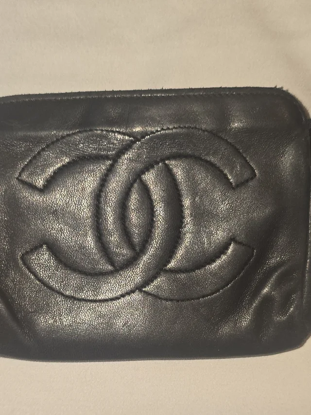 Project Piece* Chanel Black Small Lambskin Makeup Pouch Cc in black Lambskin from Poshmark