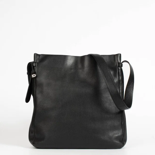 Delvaux Black Leather Crossbody Bag in Black Leather from Labellov