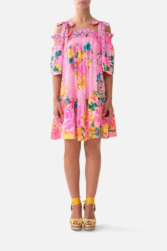 Camilla eBoutique OFF SHOULDER FRILL DRESS WITH STRAPS ILLUSTRATION NATION from CAMILLA, photo 1 of 1