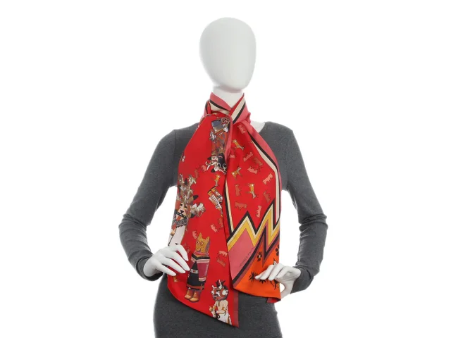 Hermès Kachinas Silk Maxi Twilly in Silk from Ann's Fabulous Finds, photo 5 of 5
