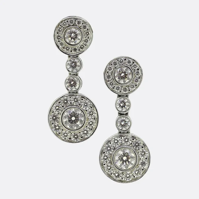 Tiffany & Co. Diamond Circlet Drop Earrings from The Vintage Jeweller