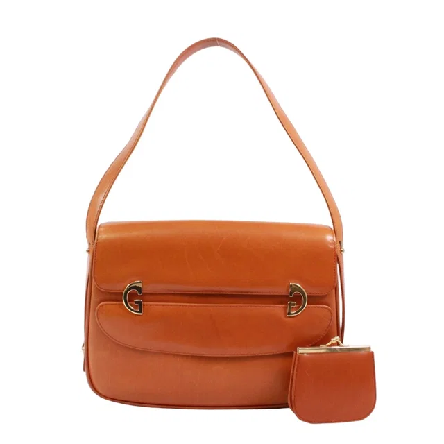 Gucci Vintage Leather Brown Shoulder Bag Gold in Brown Leather from The Reluxe