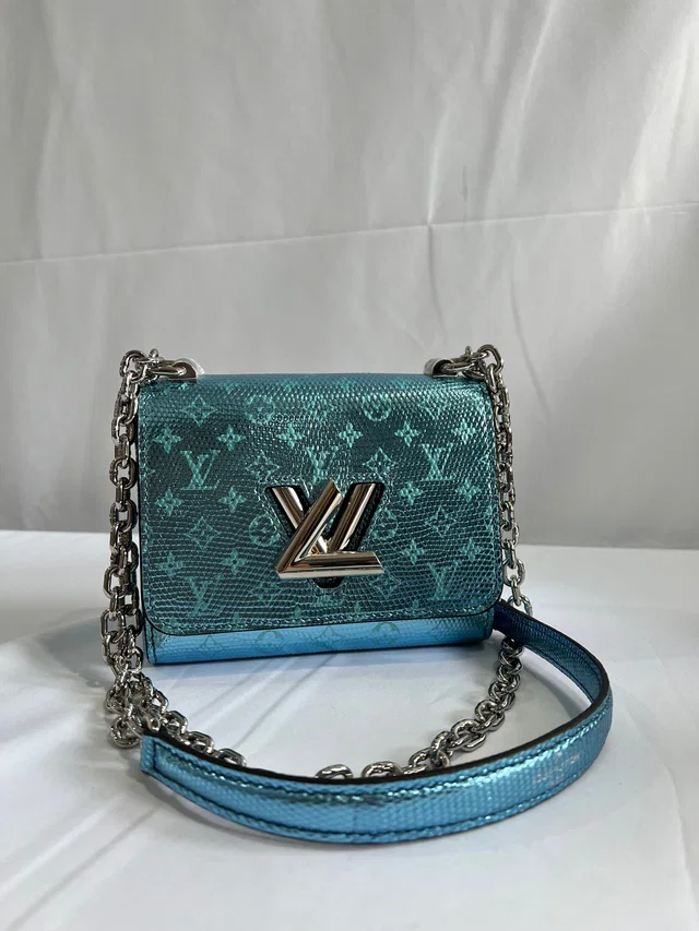 Louis Vuitton Blue Lizard Twist Bag in Blue Lizard from Luxury Promise