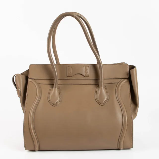 Celine Taupe Smooth Calfskin Shoulder Luggage Bag in Taupe Calfskin from Labellov, photo 4 of 8