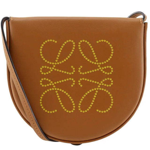 Loewe Small Heel Pouch Pochette Calfskin Brown Shoulder Bag in Brown Calfskin from The Reluxe