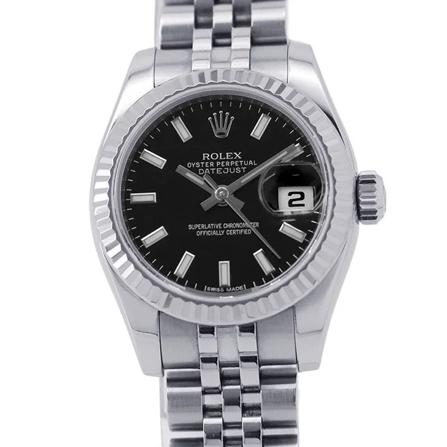 Rolex Datejust W26mm Stainless Steel K18WG Black Dial179174 in Black from GALLERY RARE