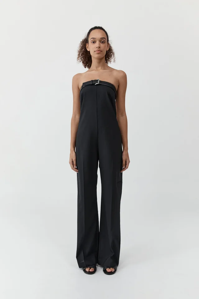 St Agni Wool Pinstripe Deconstructed Jumpsuit - Fine Pinstripe from St. Agni, photo 1 of 1