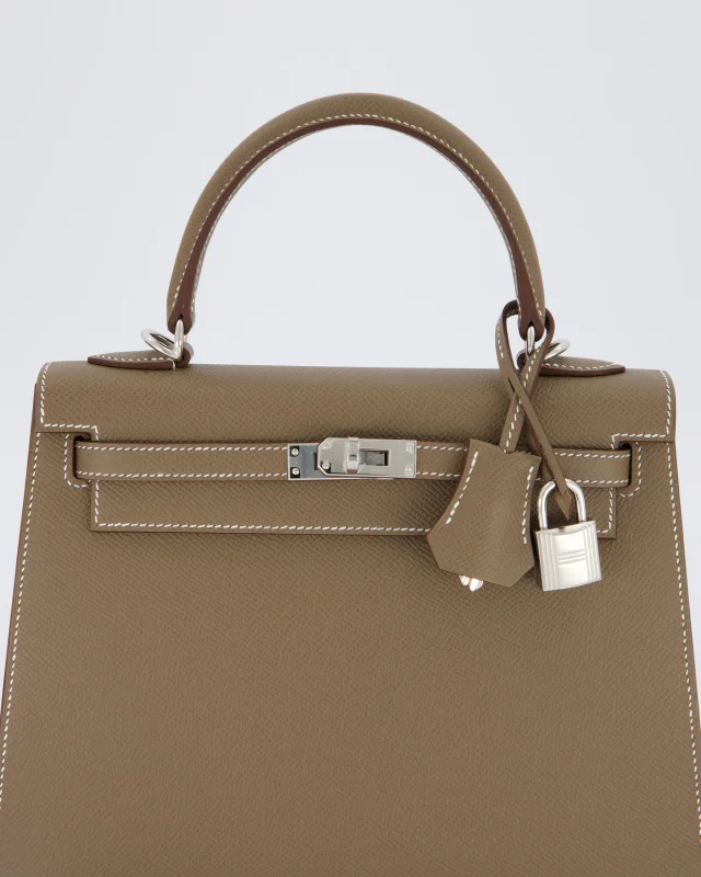 Hermès Kelly 25 Sellier Bag in Taupe Epsom leather from Sellier, photo 13 of 20