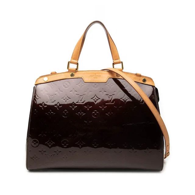 Purple Louis Vuitton Monogram Vernis Brea GM Satchel in Purple Leather from Designer Revival