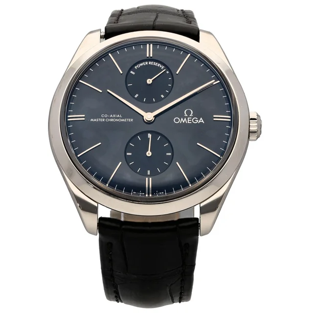 Omega De Ville Trésor 435.13.40.22.01.001 40mm Stainless Steel Watch in Leather from H&T