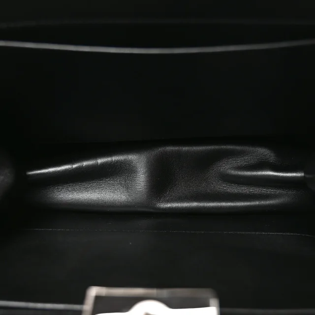 Prada City Calfskin Palm Tree Print Light Frame Bag Black Mare in Black Calfskin from FASHIONPHILE, photo 5 of 9