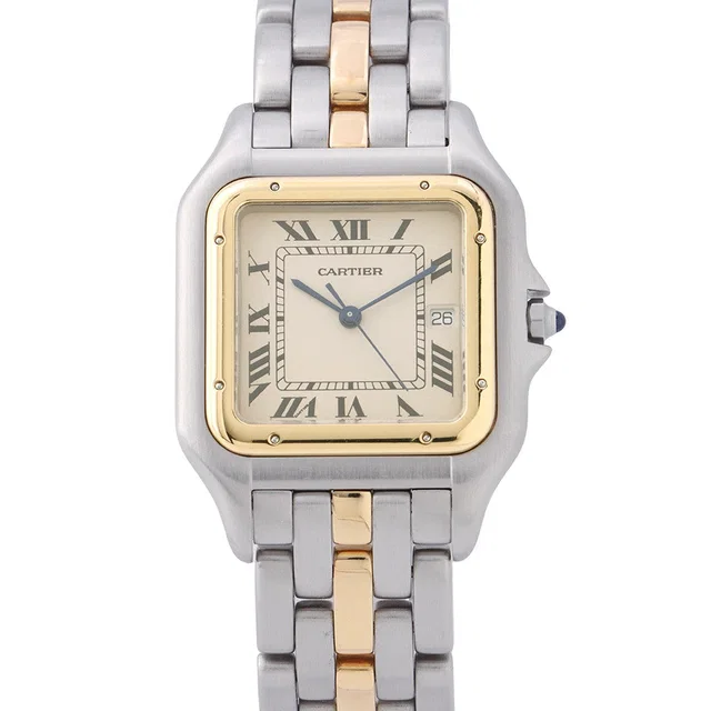 Cartier PANTHERE LM 1 LOW H40mm×W29mm Stainless Steel K18YG Ivory Dial83083441 in White from GALLERY RARE