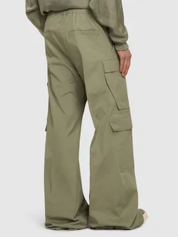 Rick Owens Wide-leg pants with zip closure in 97% Cotton, 3% Elastane, photo 3 of 5 from LUISAVIAROMA