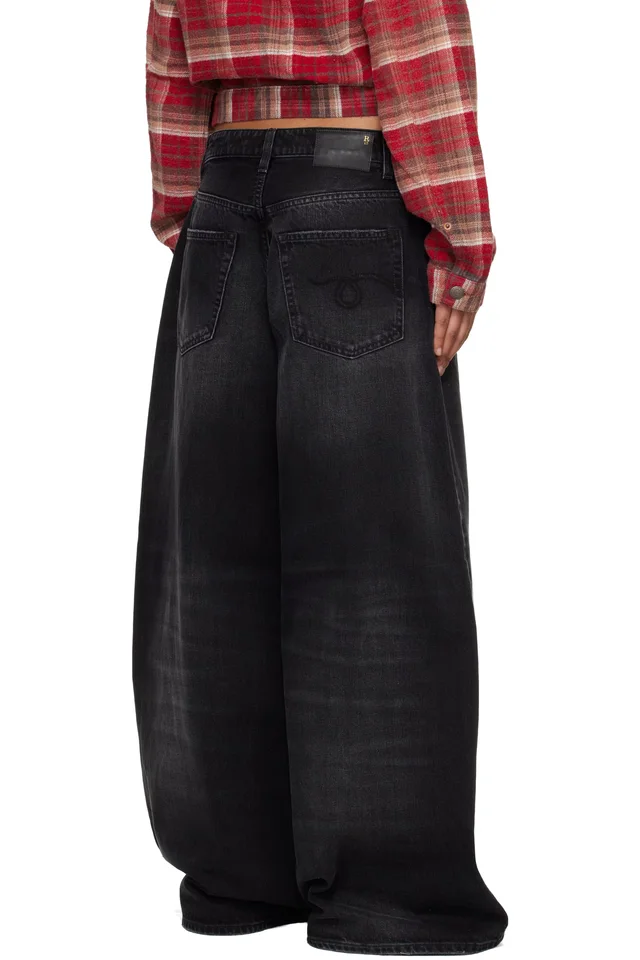 R13 Black Nico Wrap Jeans, photo 3 of 4 from SSENSE