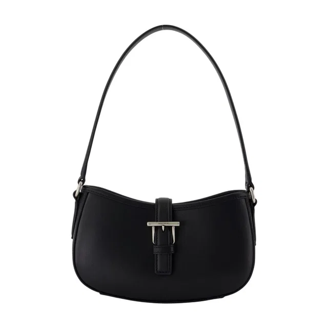 Alexander McQueen T Bar Mini Shoulder Bag — Black Calfskin in Black Calfskin from HEWI