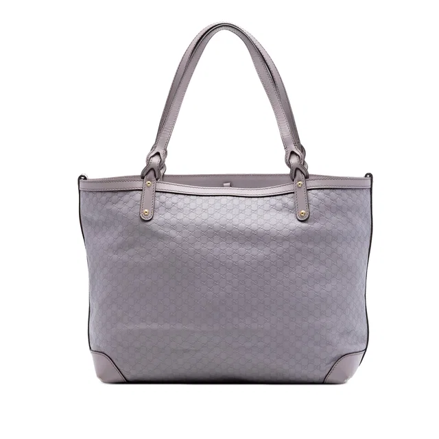 Purple Gucci Medium Microguccissima Craft Tote in Purple Leather from Designer Revival