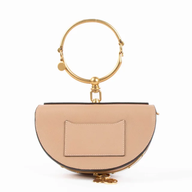 Chloé Nile Minaudière Bracelet Bag in Beige Leather from Labellov, photo 4 of 7