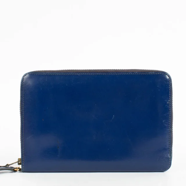 Hermès Vintage Blue Box Travel Wallet in Blue from Labellov, photo 2 of 4