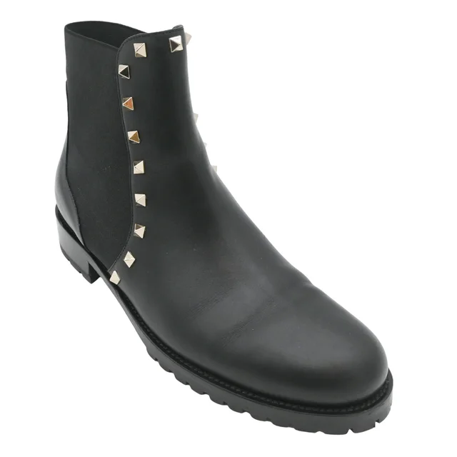 Valentino Garavani Rockstud Leather Chelsea Boots in Leather from Clotheshorse Anonymous