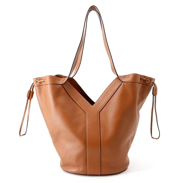Saint Laurent Tote Bag Y Hobo Brown833160AAE146359 Calf Leather in Calfskin from GALLERY RARE