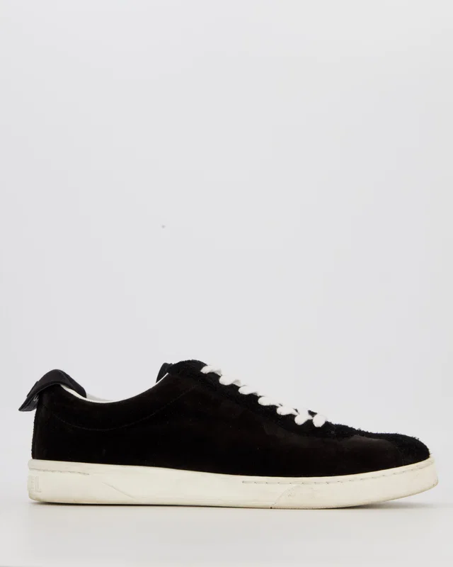 Chanel CC Logo Trainers in Black Velvet Size EU 40 in Black Velvet from Sellier
