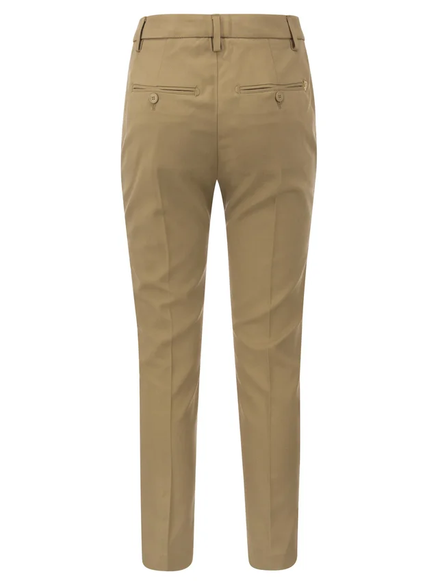 Dondup Carmen Slim Gabardine Lyocell Trousers, photo 2 of 4 from Balardi