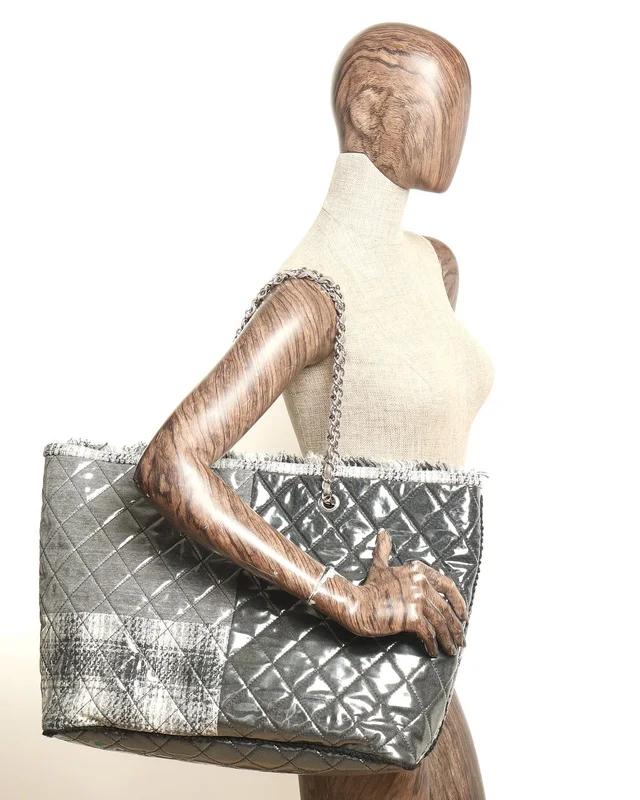 Chanel Funny Tweed Patchwork Shopping Tote Bag in Tweed from A Retro Tale, photo 11 of 11