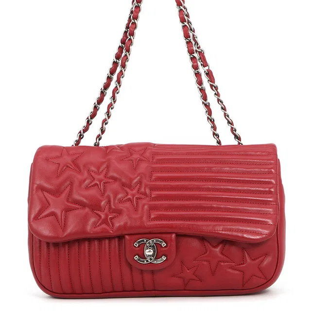 Chanel Paris-Dallas Flap Bag Red Lambskin in Red Lambskin from GALLERY RARE