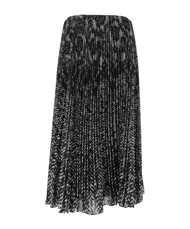 ERMANNO FIRENZE lace-panelled pleated midi skirt, photo 3 of 3 from SENSER