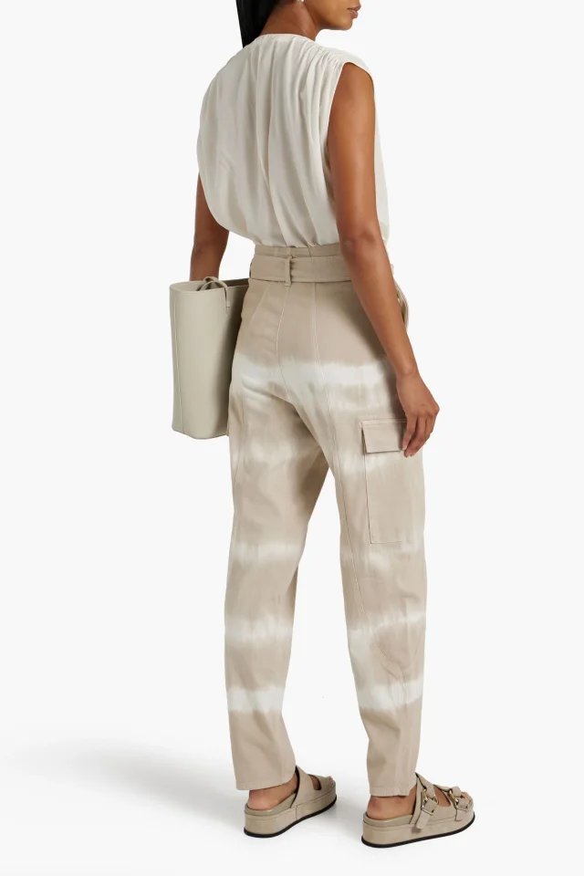 Stella McCartney Belted Tie-Dyed Tapered Jeans, photo 3 of 4 from THE OUTNET