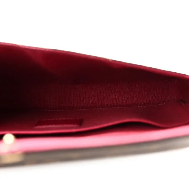 Louis Vuitton Monogram Pochette Felicie Chain Wallet Fuchsia in Pink Coated canvas from FASHIONPHILE, photo 6 of 10