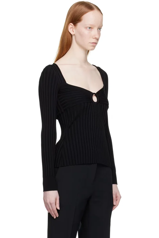 Stella McCartney Black V-Neck Sweater, photo 2 of 2 from SSENSE