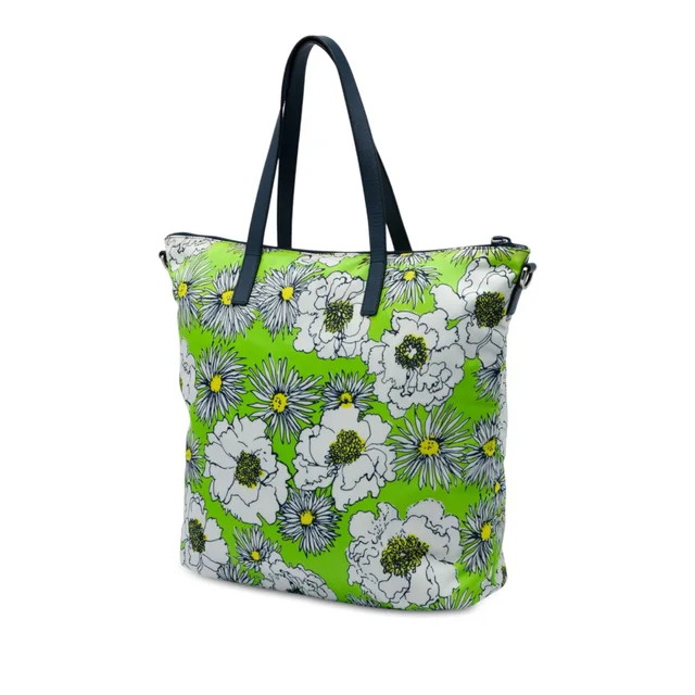 Green Prada Tessuto Stampato Satchel in Green Nylon from Designer Revival, photo 2 of 2