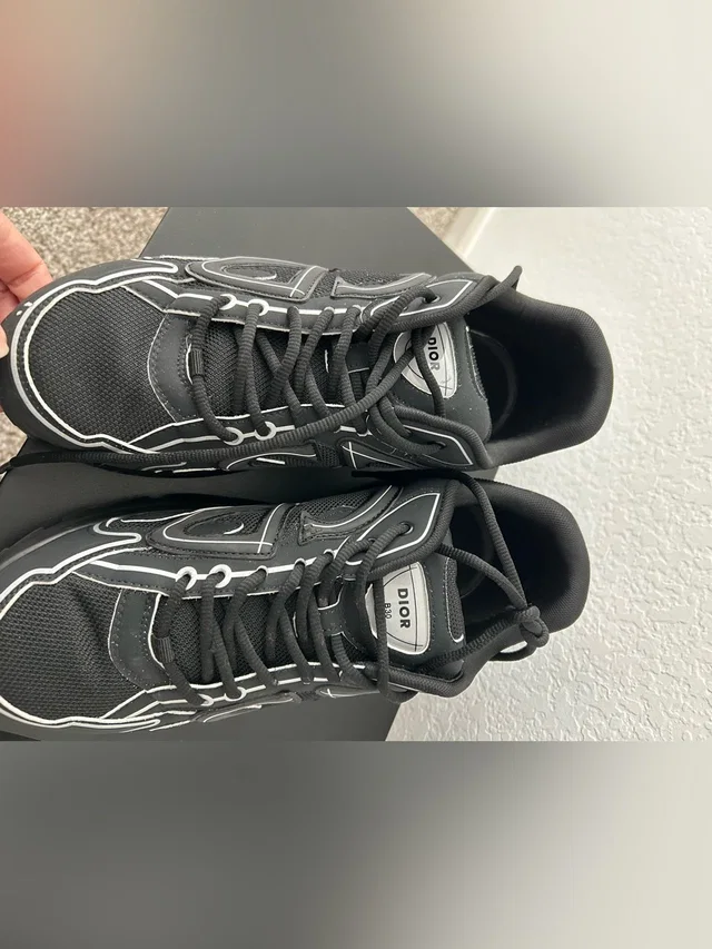 Dior Men’s Black And White Mesh-Trim Sneakers B30 in black|white from Poshmark