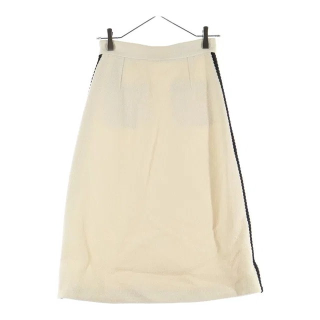 Gucci GG Skirt Ivory Black Wool in Black Wool from The Reluxe