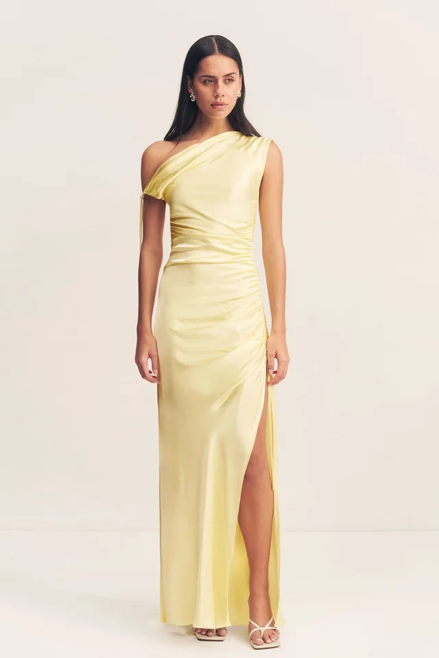 Shona Joy LA LUNE GATHERED MAXI DRESS - LEMON from Shona Joy, photo 1 of 1