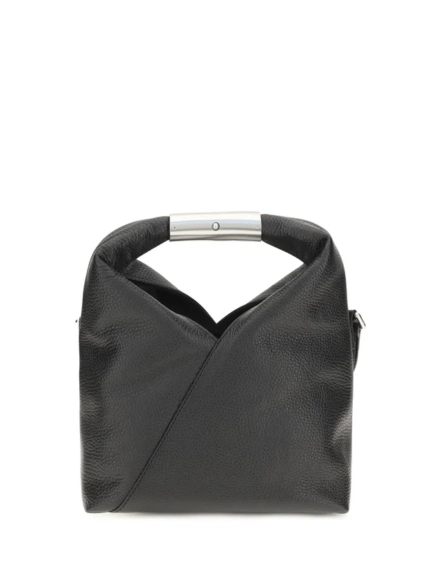 Maison Margiela Japanese Top Handle Bag — Black Calf Leather Bos Taurus in Black Calfskin from HEWI
